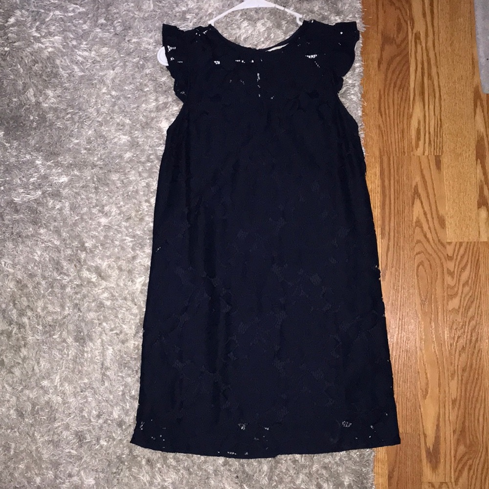 Navy Lace Dress (mid-length)